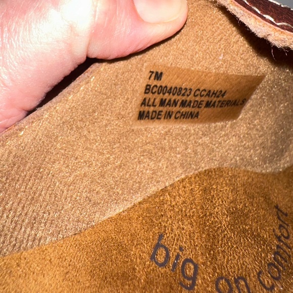 boc Born Concept women’s brown leather clogs size 7 - Picture 8 of 11